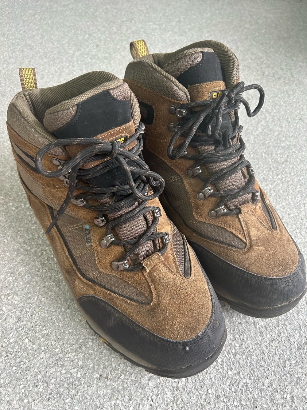 Hi-Tec Men's Skamania Mid Brown Suede Waterproof Hiking Boots Size 12M